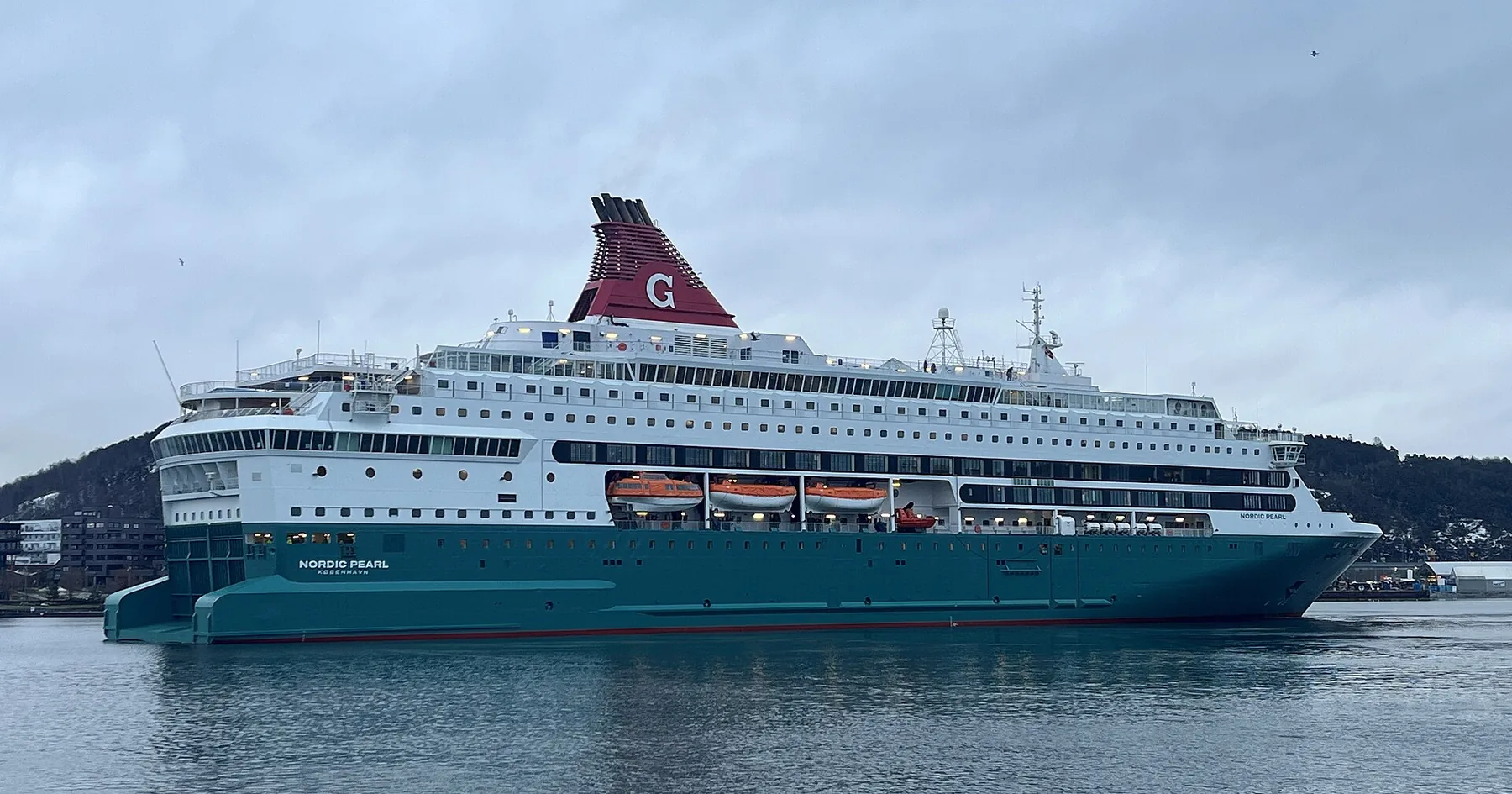 Nordic Pearl i Go Nordic Cruiselines turkise farger, skipet som seiler Oslo-København